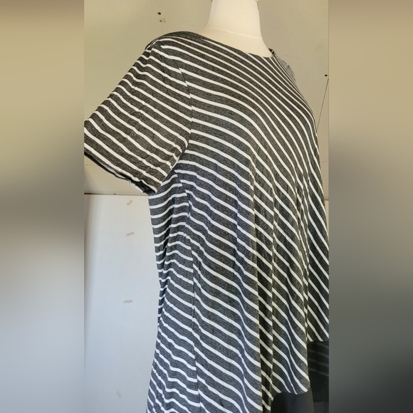 Kori America Womens Long Tunic Tee Tshirt Dress Striped size XL Plus Size - Picture 4 of 6